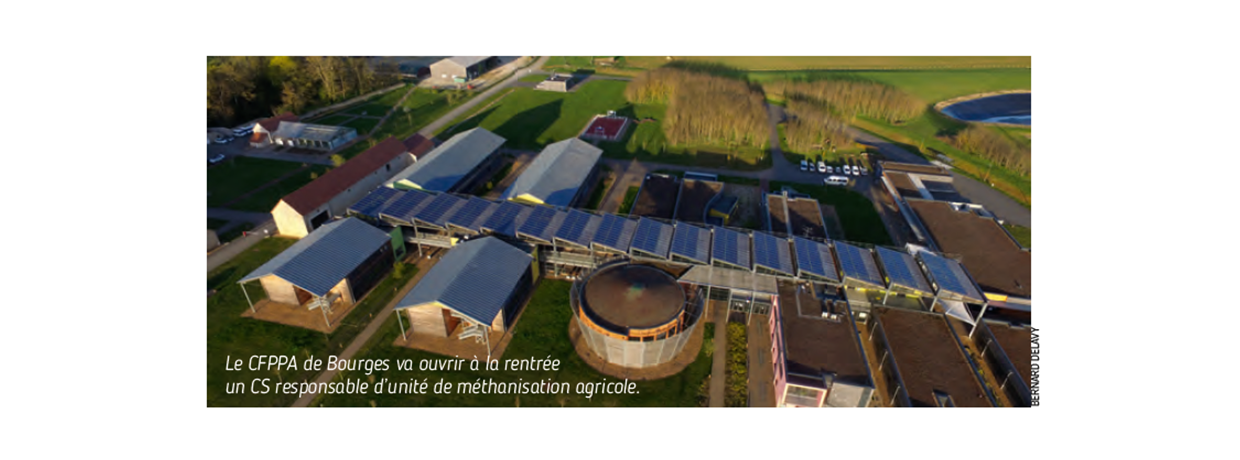 CFPPA de Bourges : Un CS « Responsable d'unité de méthanisation agricole » ouvre ses portes